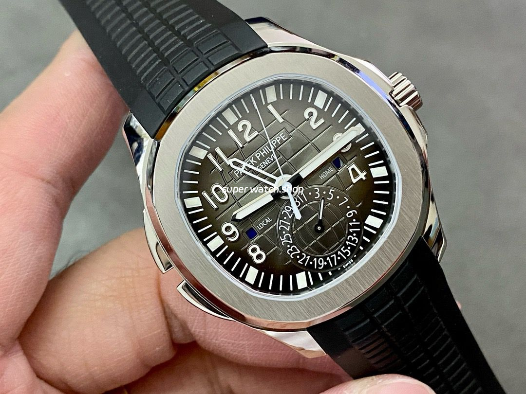 ZF Factory Patek Philippe Aquanaut 5164A-001 40.8mm Steel Rubber Strap Black Dial - Image 2
