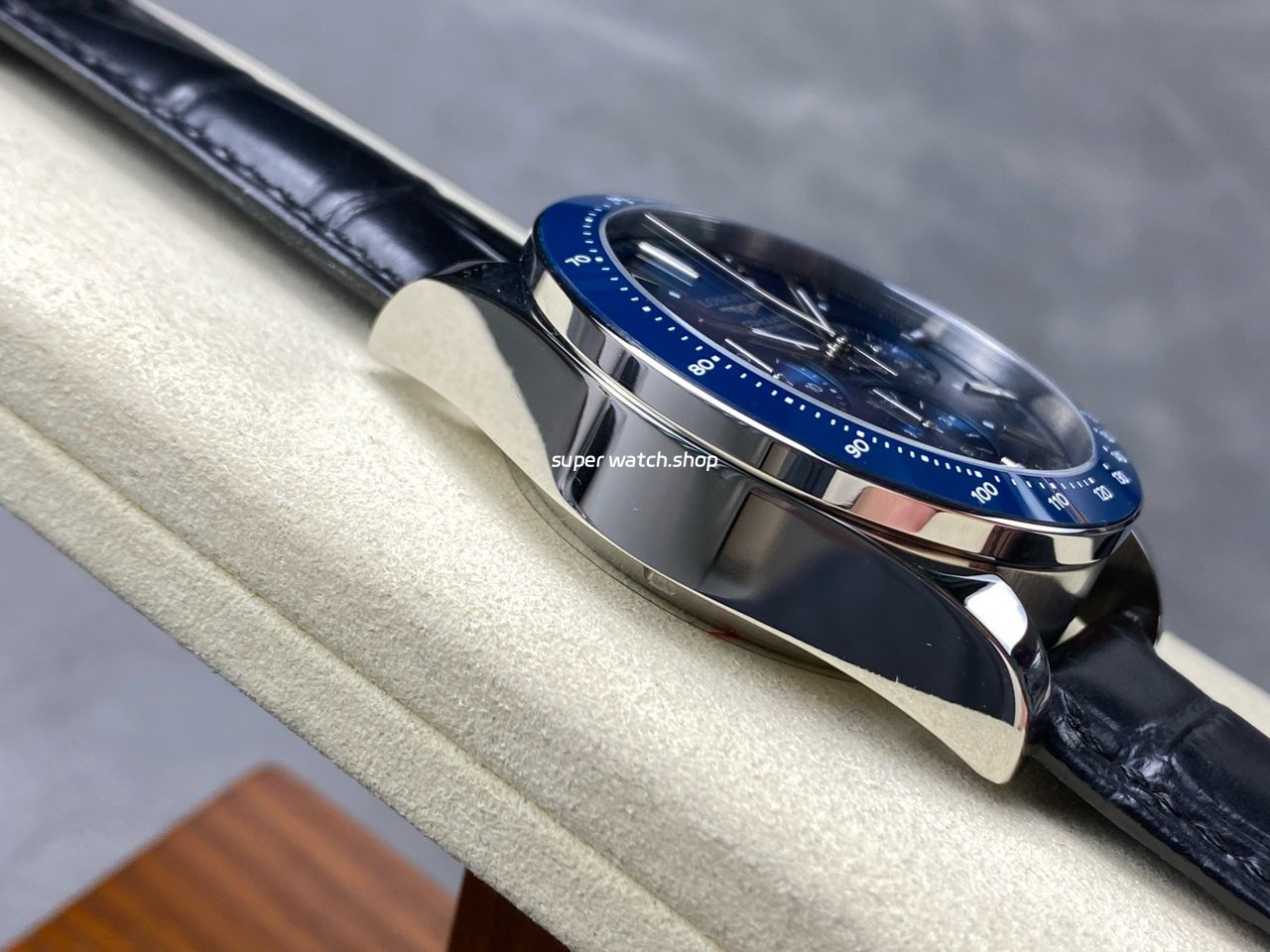 AF Factory Longines Conquest Chronograph L3.835.4.92.6 42mm Steel Leather Strap Blue Dial - Image 5