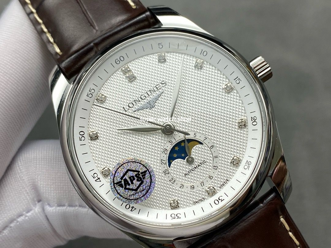 APS Factory Longines Master Collection Moonphase L29094773 Diamond Silver Dial - Image 2
