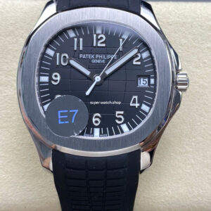 E7 Factory Patek Philippe Aquanaut 40mm 5167A-001 Rubber Strap Black Dial