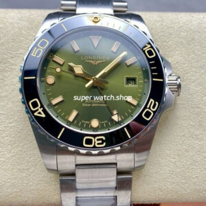 GR Factory Longines HydroConquest GMT L3.790.4.06.6 41mm Full Steel Green Dial