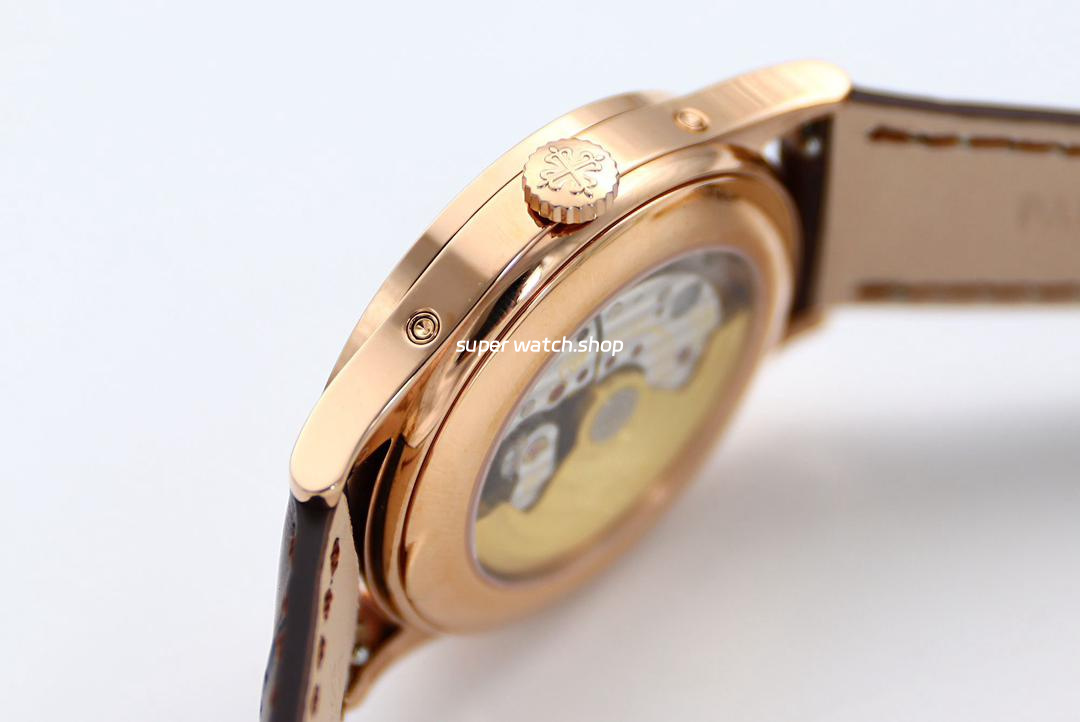GR Factory Patek Philippe Annual Calendar 5396R-011 38mm Rose Gold Leather Strap Silver Dial - Image 7