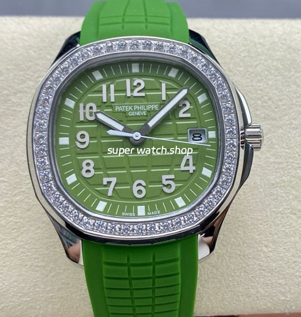 GR Factory Patek Philippe Aquanaut 5267/200A-011 38.8mm Steel Green Rubber Strap Green Dial