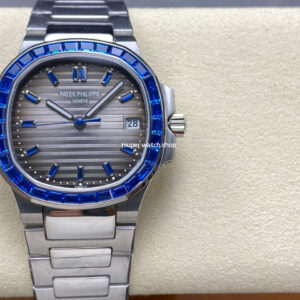 GR Factory Patek Philippe Emerald Nautilus 5711-111P-001 35.2mm Full Platinum Gray Dial