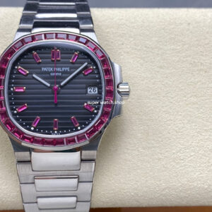 GR Factory Patek Philippe Emerald Nautilus 5711-112P-001 35.2mm Full Platinum Black Dial