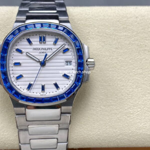 GR Factory Patek Philippe Emerald Nautilus 5711-113P 35.2mm Full Platinum White Dial