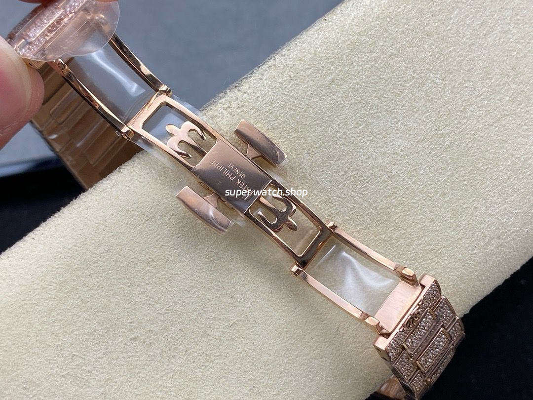 GR Factory Patek Philippe Nautilus 7021/1R-001 33.6mm Full Jewelry Rose Gold Jewelry Dial - Image 9