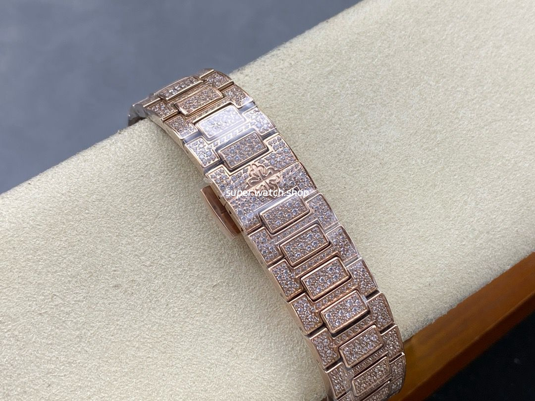 GR Factory Patek Philippe Nautilus 7021/1R-001 33.6mm Full Jewelry Rose Gold Jewelry Dial - Image 8