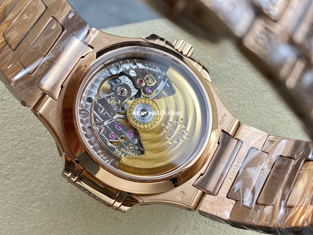 GR Factory Patek Philippe Nautilus 7118/1450G-001 35.2mm Full Diamond Rose Gold Diamond Dial - Image 8