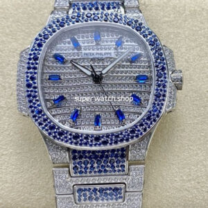 GR Factory Patek Philippe Nautilus 71181453G-001 35.5mm Full Blue Jewelry White Gold Jewelry Dial