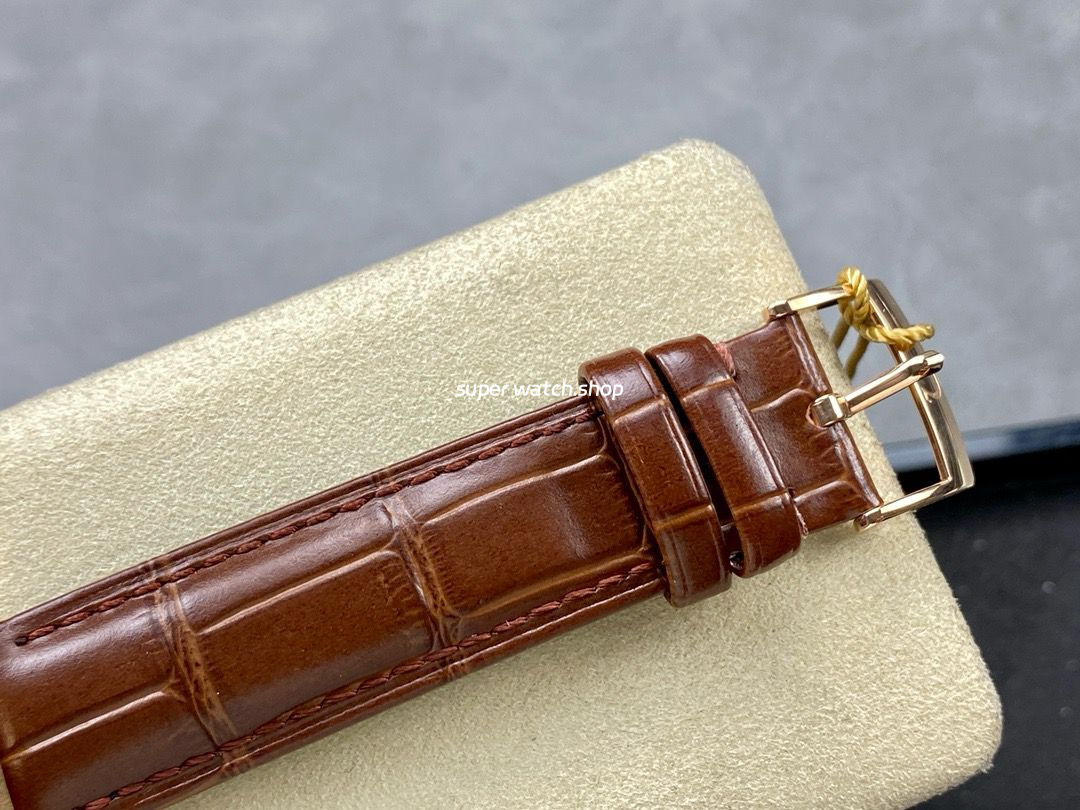 GT Factory Omega De Ville Co-Axial 434.53.40.20.02.001 40mm Rose Gold Leather Strap Rose Gold Point&Roman Number Silver Pupil Dial - Image 8