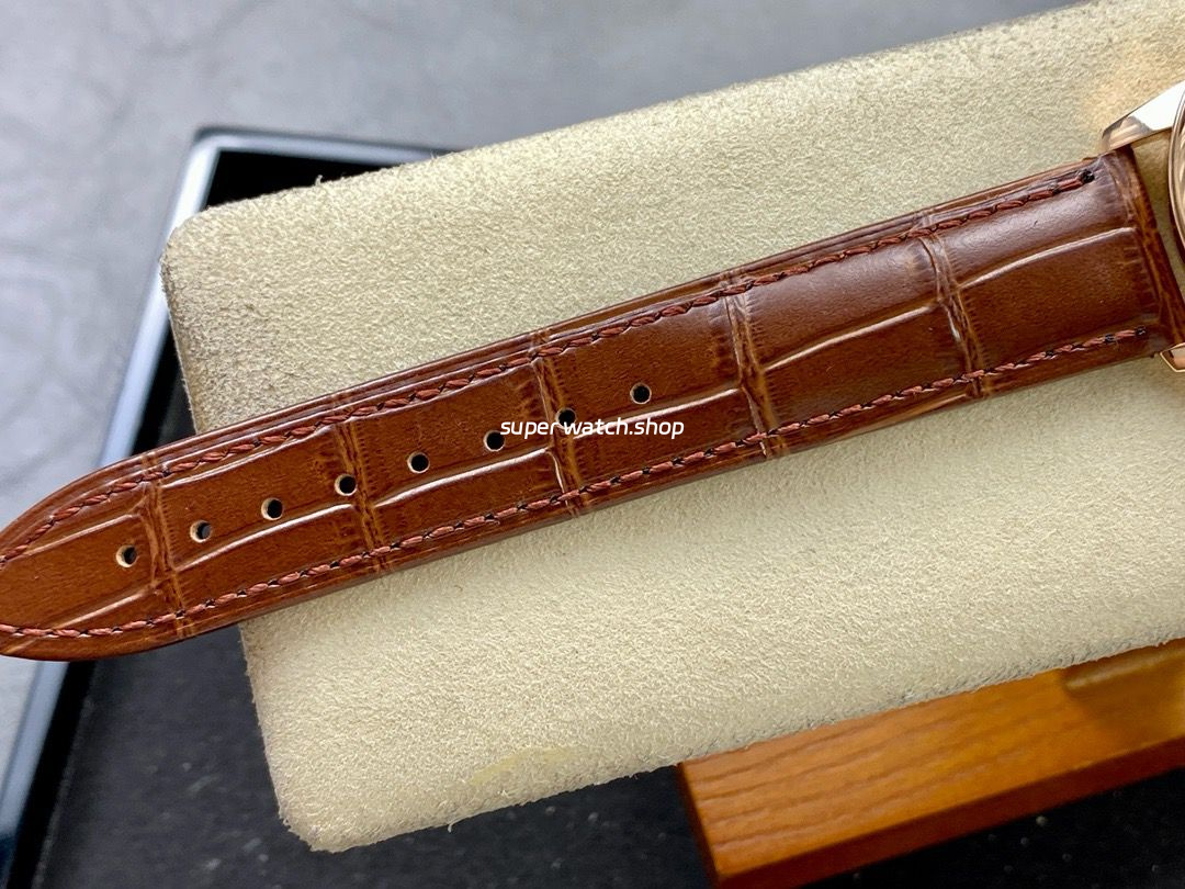 GT Factory Omega De Ville Co-Axial 434.53.40.20.02.001 40mm Rose Gold Leather Strap Rose Gold Point&Roman Number Silver Pupil Dial - Image 9