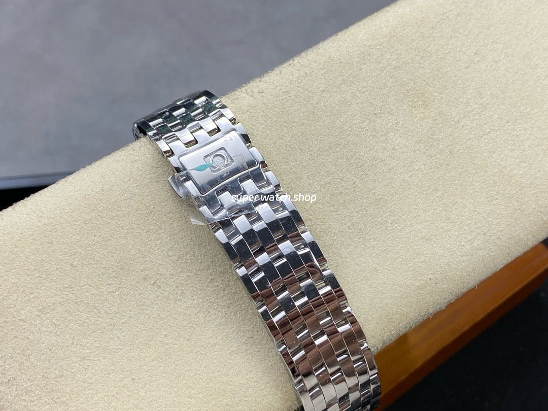 GT Factory Omega De Ville Prestige 424.10.40.20.02.004 39.5mm Full Steel Gold Roman Number Silver Web Weaving Dial - Image 9