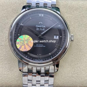 GT Factory Omega De Ville Prestige 424.10.40.20.06.001 39.5mm Full Steel Roman Number Grey Dial