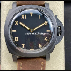 HW Factory Panerai Luminor California PAM00629 47mm Titanium Leather Strap Arabic Numerals Black Dial