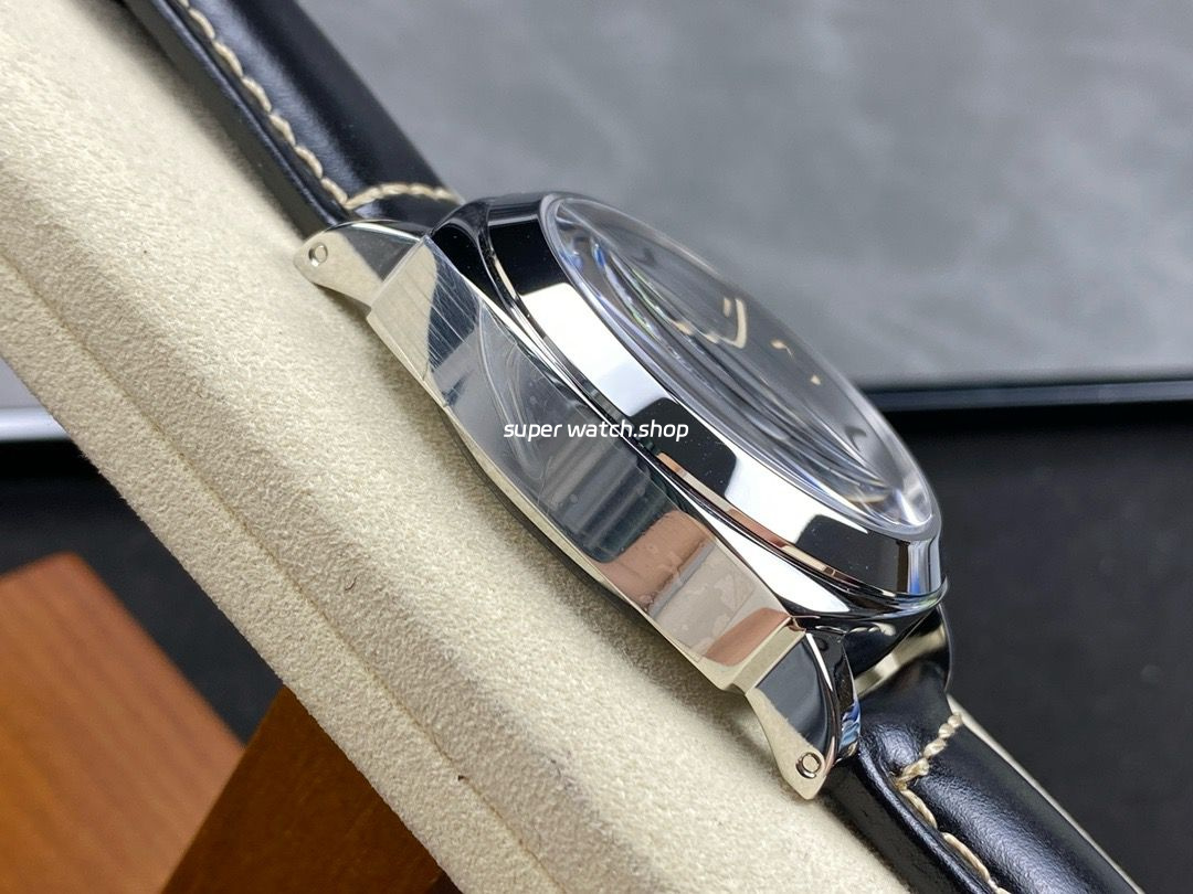 HW Factory Panerai Luminor PAM 00915 44mm Steel Leather Strap Arabic Numerals Black Dial - Image 5