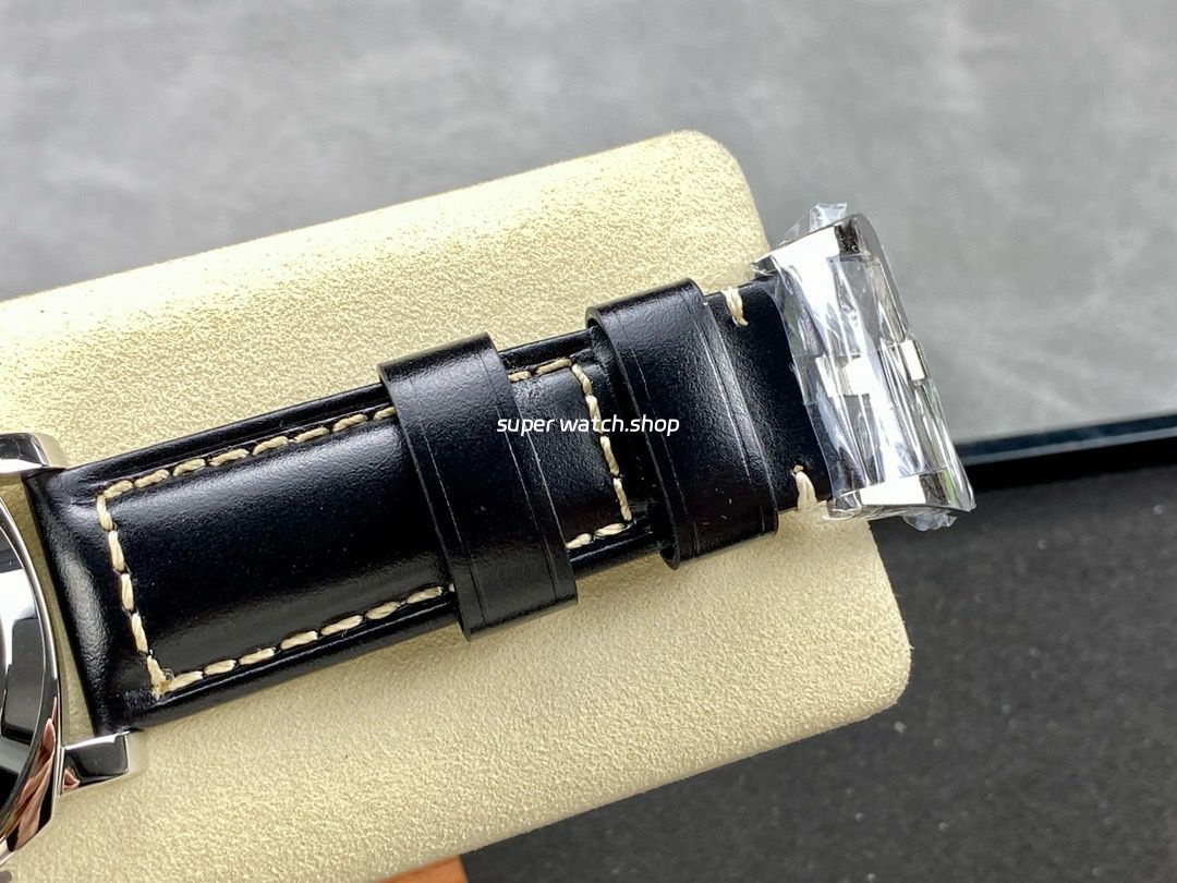 HW Factory Panerai Luminor PAM 00915 44mm Steel Leather Strap Arabic Numerals Black Dial - Image 8