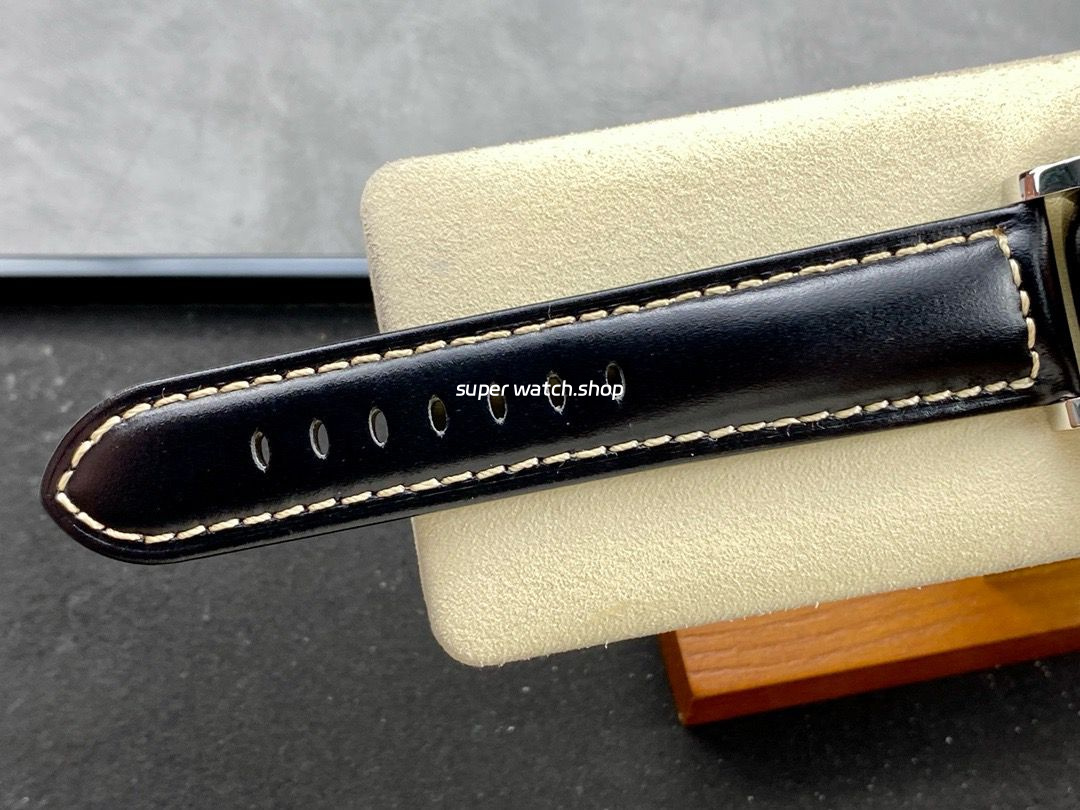 HW Factory Panerai Luminor PAM 00915 44mm Steel Leather Strap Arabic Numerals Black Dial - Image 9