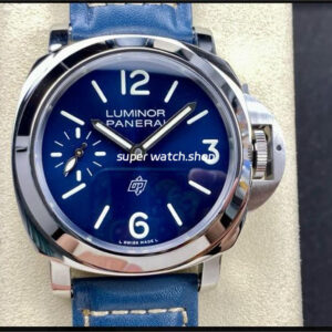 HW Factory Panerai Luminor PAM1085 44mm Steel Leather Strap Arabic Numerals Blue Dial