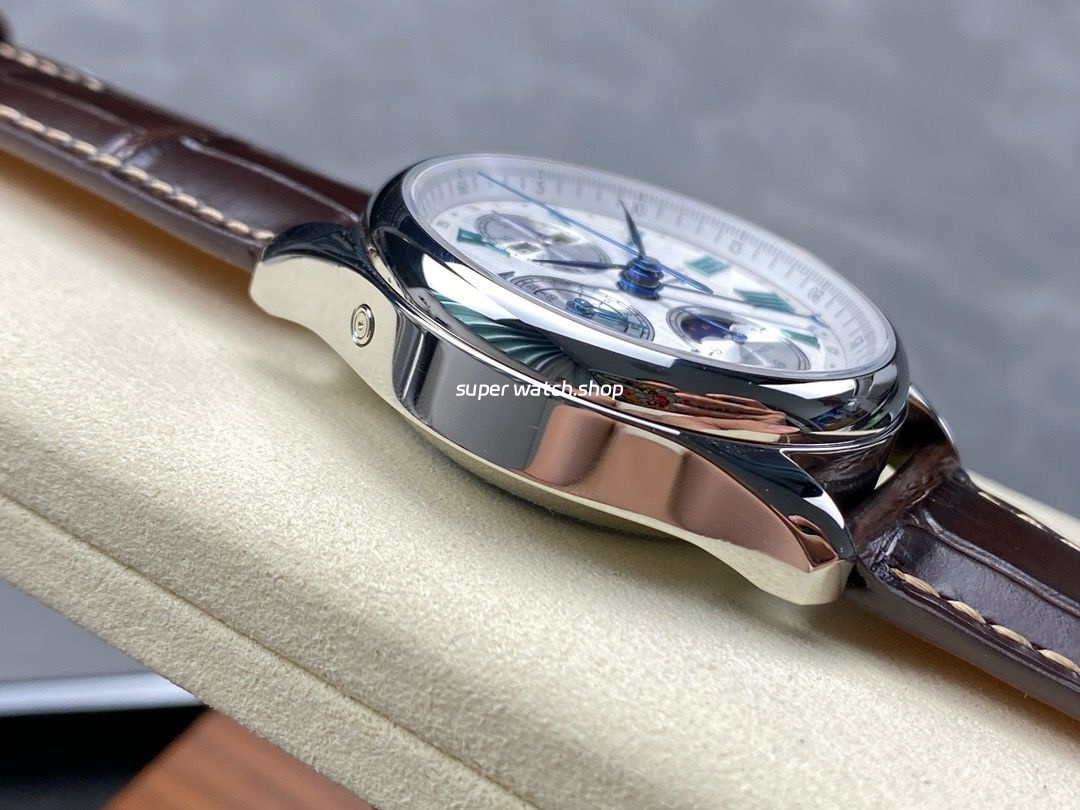LGS Factory Longines Master Collection Moonphase L2.673.4.71.2 40mm Steel Leather Strap Roman Numerals Silver Dial - Image 5