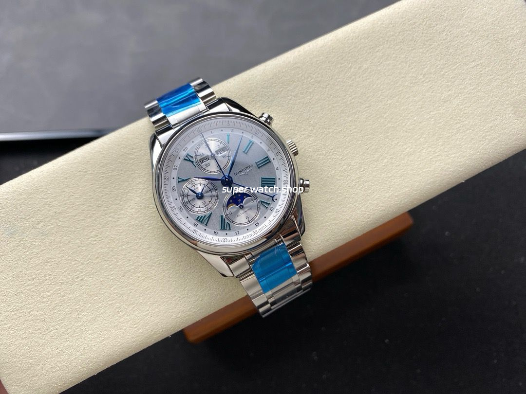 LGS Factory Longines Master Collection Moonphase L2.673.4.71.6 40mm Full Steel Roman Numerals Silver Dial - Image 4