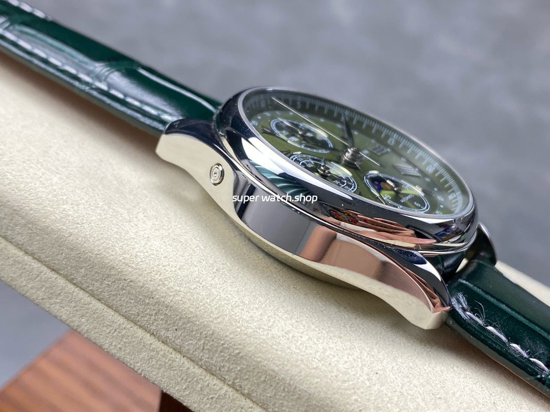 LGS Factory Longines Master Collection Moonphase L2.773.4.61.2 40mm Steel Leather Strap Roman Numerals Green Dial - Image 5