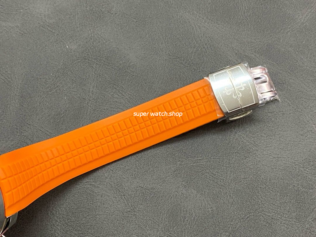 MMA Factory Patek Philippe Aquanaut 42.2mm 5968A-001 Orange Rubber Strap Black Dial - Image 8