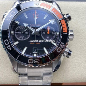 M+S Factory Omega Seamaster Planet Ocean Chronograph 215.30.46.51.01.002 45mm Full Steel Black Dial