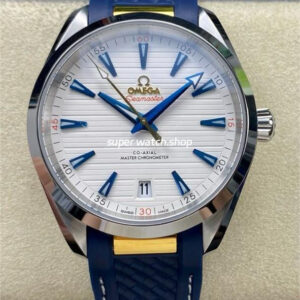 N1 Factory Omega Seamaster Aqua Terra Master Co-Axial Chronometer 220.12.41.21.02.004 41.5mm Steel Rubber Strap White Dial