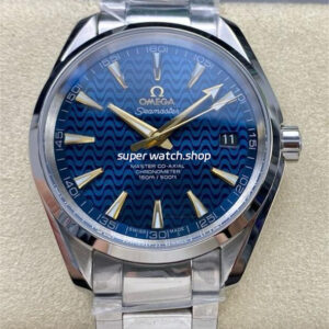 N1 Factory Omega Seamaster Aqua Terra Master Co-Axial Chronometer 231.10.42.21.03.006 41.5mm Full Steel Ripple Blue Dial