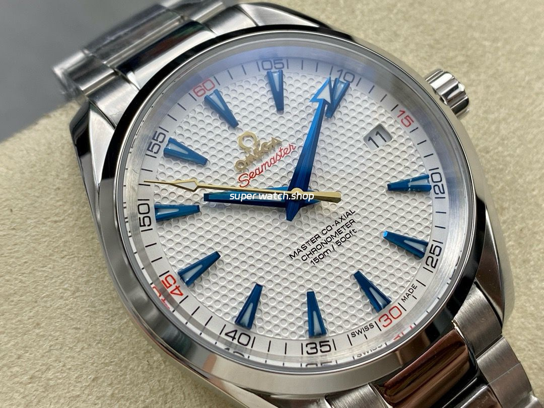 N1 Factory Omega Seamaster Aqua Terra Master Co-Axial Chronometer 41.5mm Full Steel White Dial - Image 2