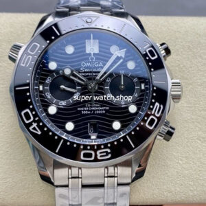 N1 Factory Omega Seamaster Diver 300M Co-Axial Chronometer Chronograph 210.30.44.51.01.001 44mm Full Steel Strap Black Dial