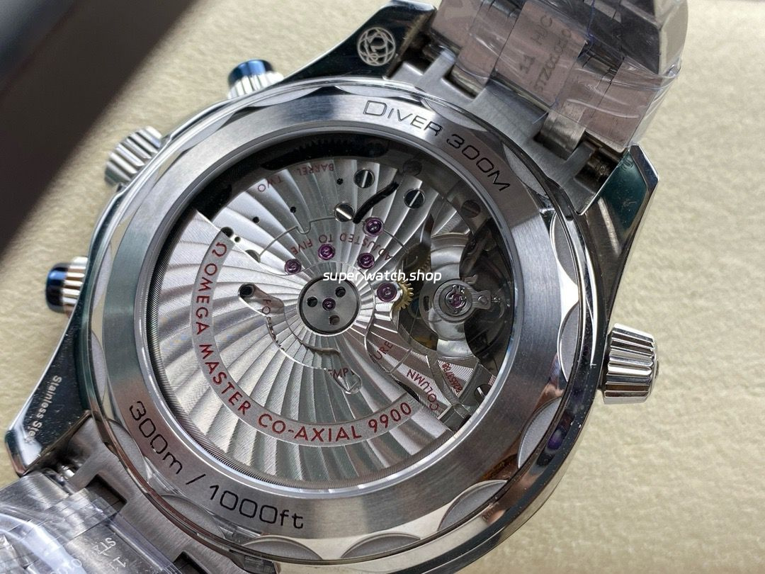 N1 Factory Omega Seamaster Diver 300M Co-Axial Chronometer Chronograph 210.30.44.51.06.001 44mm Full Steel Strap Grey Dial - Image 8