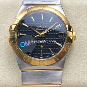 OM+ Factory Omega Constellation Men 123.20.35.20.01.001 38mm Gold Steel Black Dial
