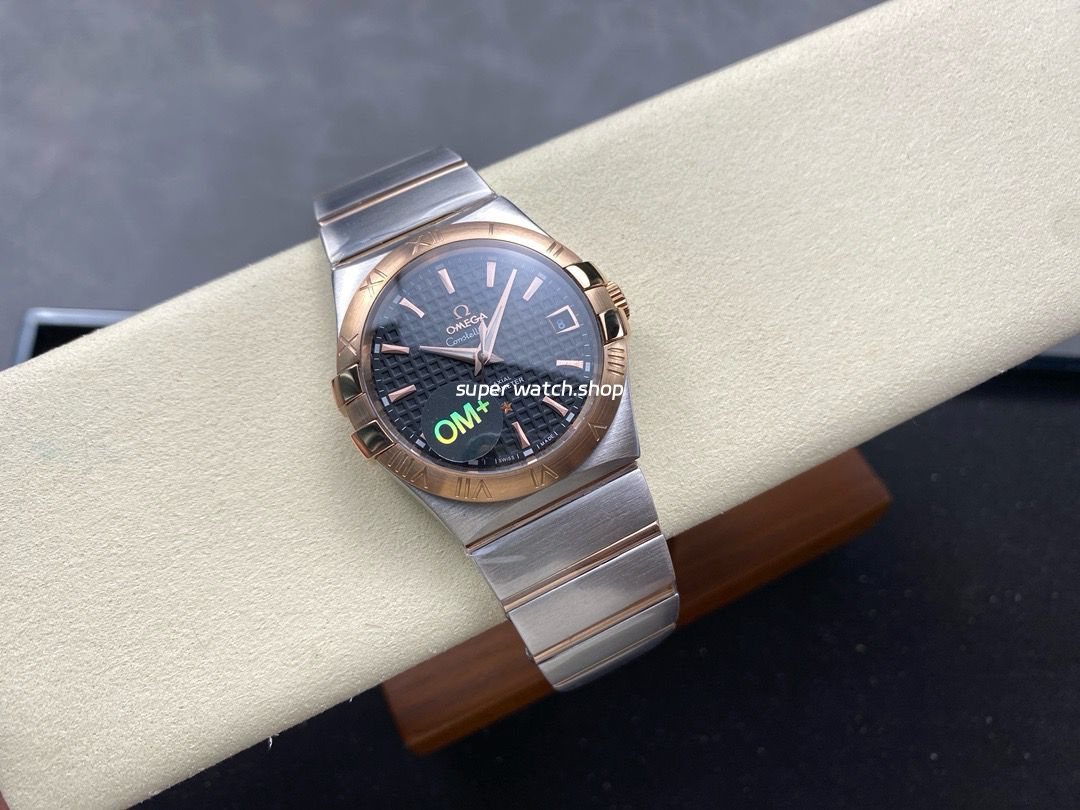 OM+ Factory Omega Constellation Men 123.20.38.21.01.001 38mm Rose Gold Steel Black Dial - Image 5