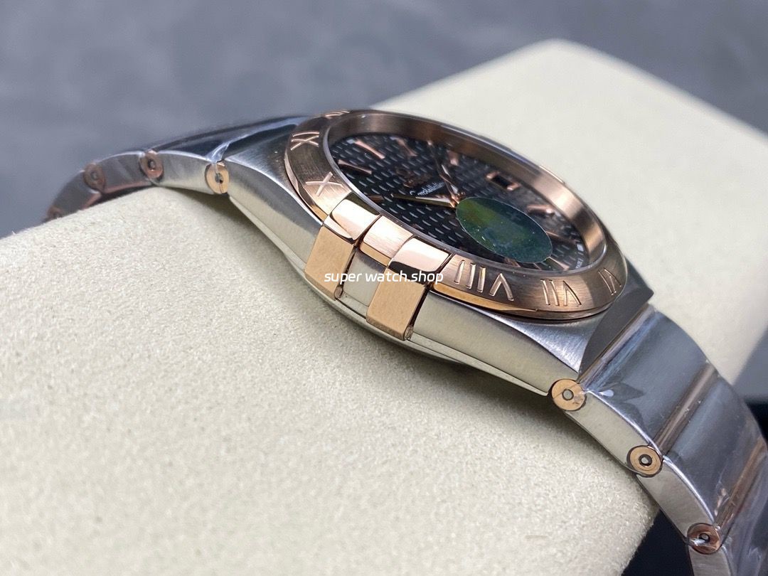 OM+ Factory Omega Constellation Men 123.20.38.21.01.001 38mm Rose Gold Steel Black Dial - Image 6
