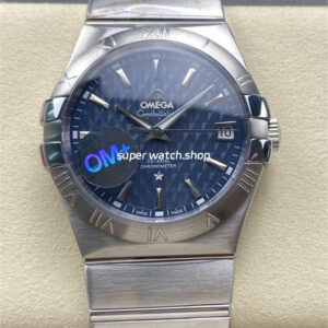 OM+ Factory Omega Constellation Men 123.20.38.21.02.004 38mm Full Steel Blue Dial