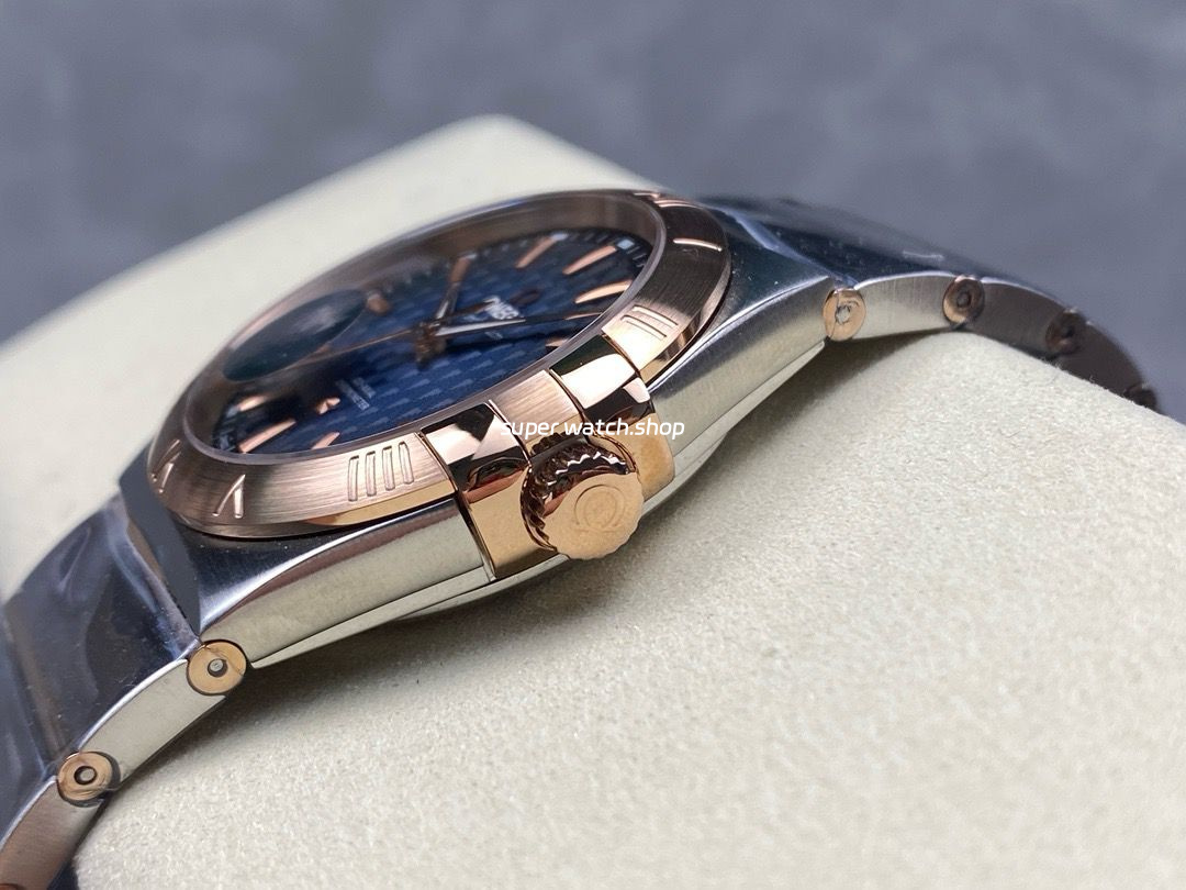 OM+ Factory Omega Constellation Men 123.20.38.21.03.001 38mm Rose Gold Steel Blue Dial - Image 7