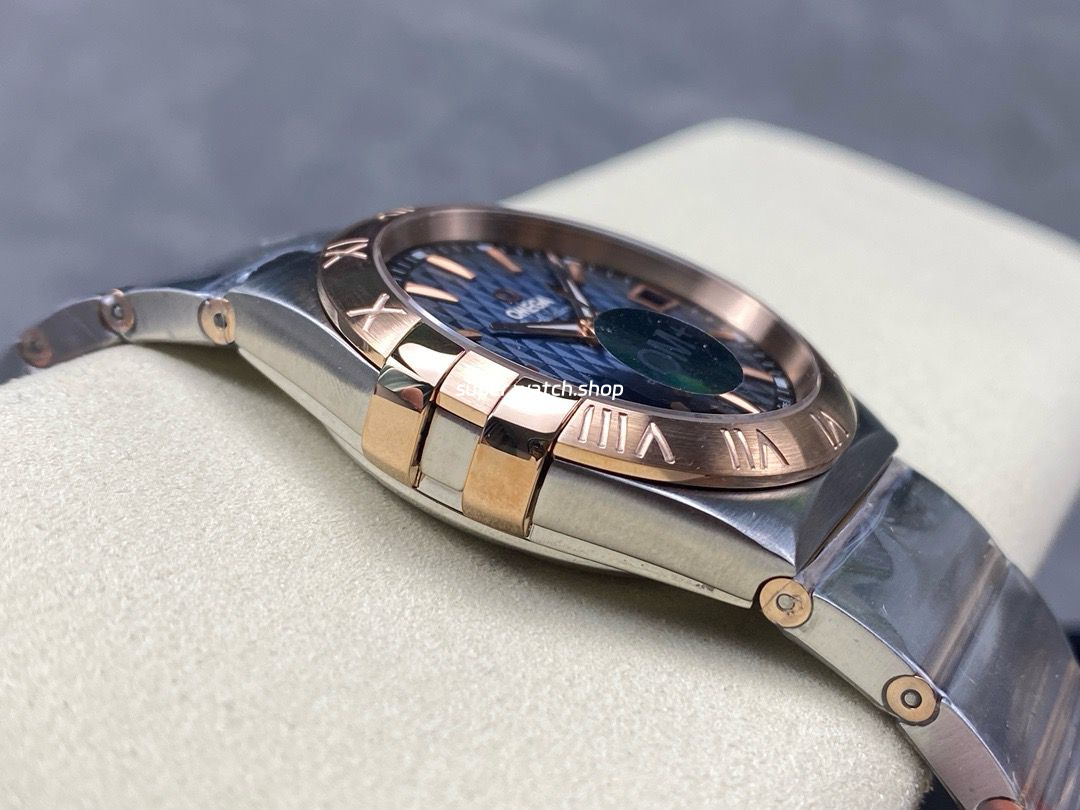 OM+ Factory Omega Constellation Men 123.20.38.21.03.001 38mm Rose Gold Steel Blue Dial - Image 6
