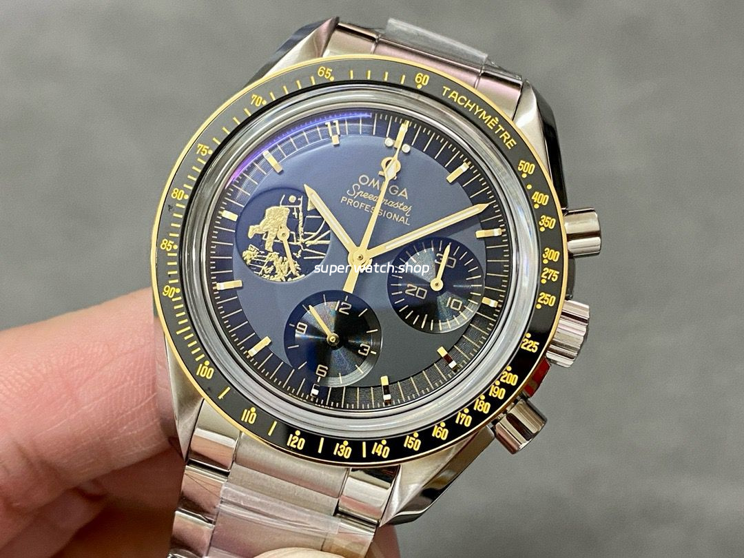 OM Factory Omega Speedmaster Professional Moonwatch 310.20.42.50.01.001 42mm Full Steel Black Dial - Image 3