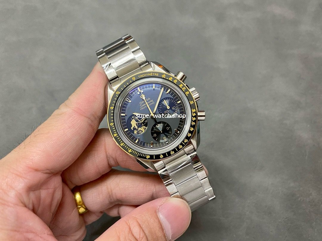 OM Factory Omega Speedmaster Professional Moonwatch 310.20.42.50.01.001 42mm Full Steel Black Dial - Image 4