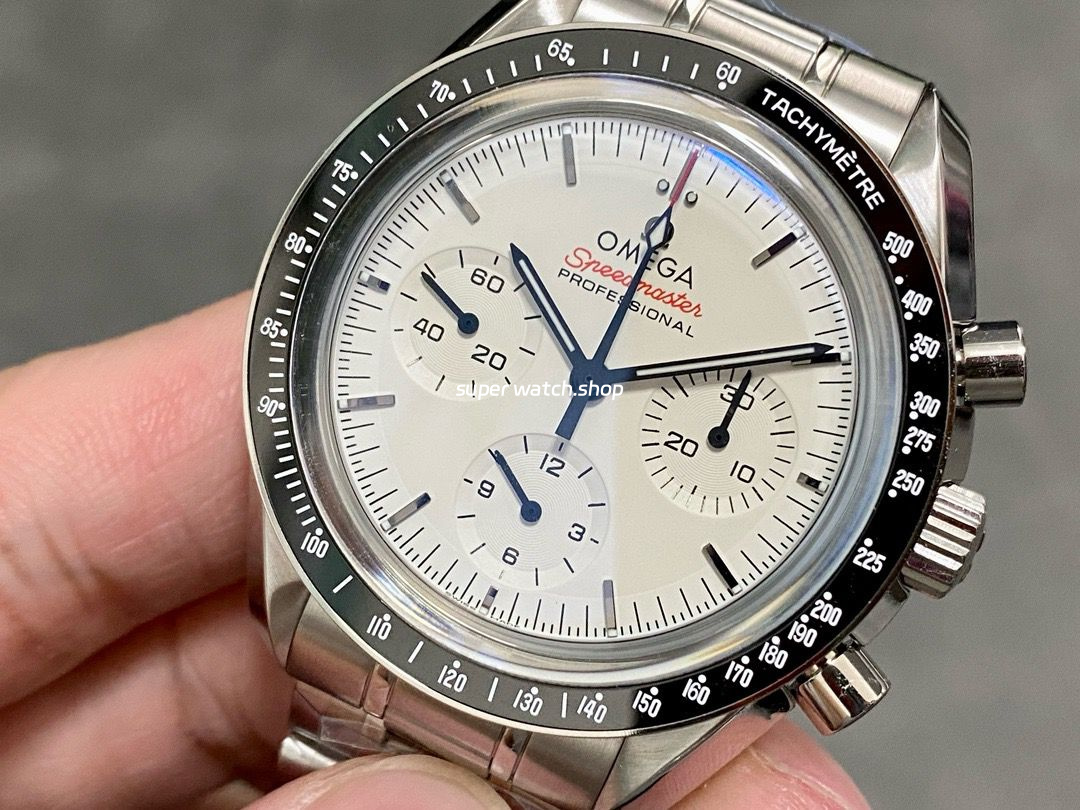 OM Factory Omega Speedmaster Professional Moonwatch 310.30.42.50.04.001 42mm Full Steel White Dial - Image 3
