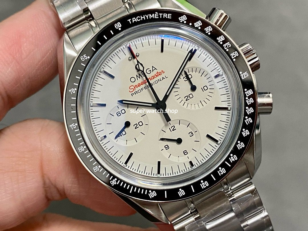 OM Factory Omega Speedmaster Professional Moonwatch 310.30.42.50.04.001 42mm Full Steel White Dial - Image 2