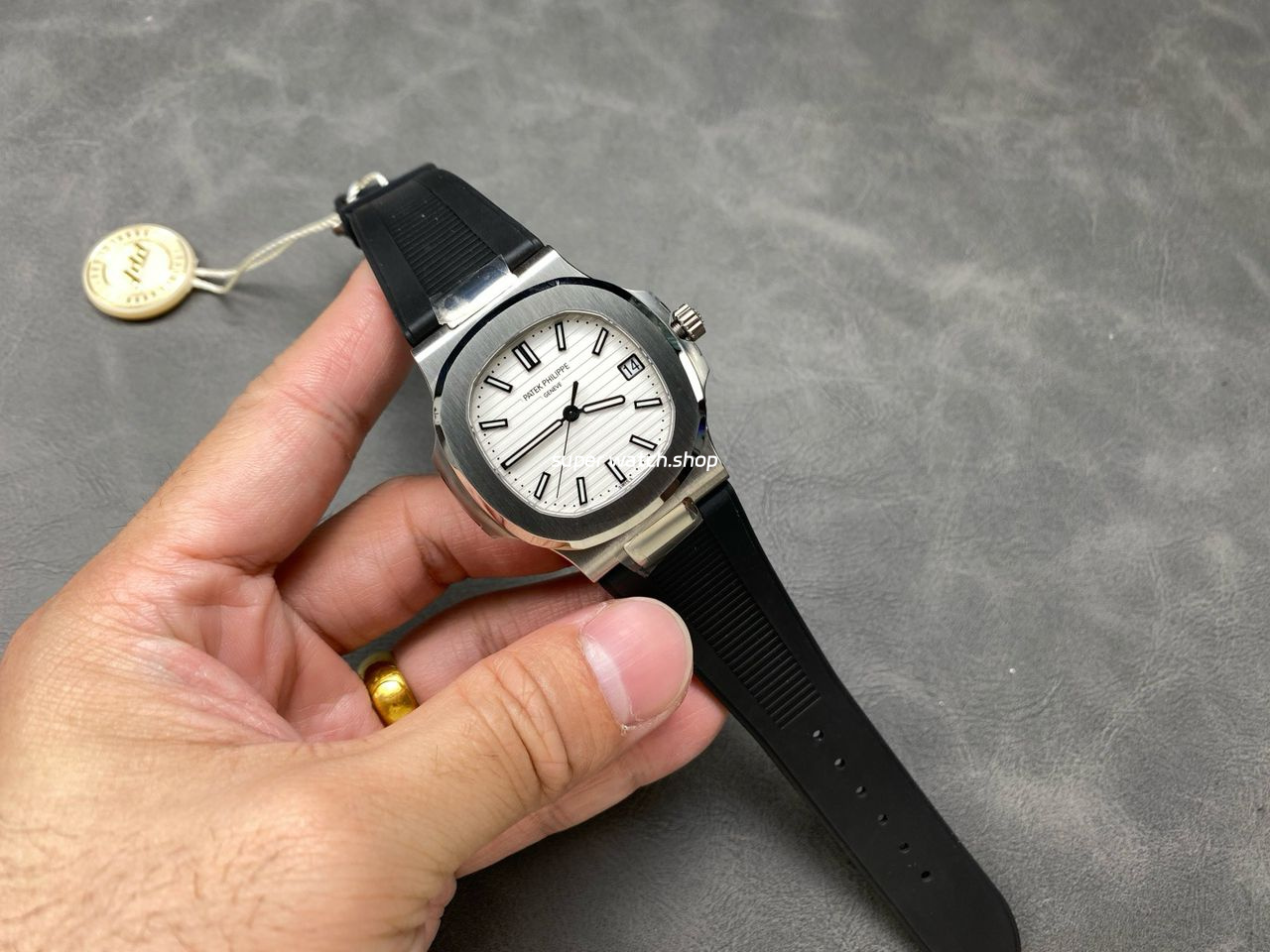 PFF Factory Patek Philippe Nautilus 57111A -011 Rubber Strap White Dial - Image 4