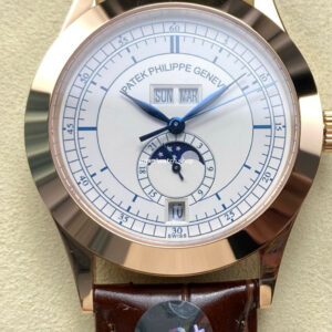 PP+ Factory Patek Philippe Annual Calendar 5396R-001 Rose Gold Silver Dial