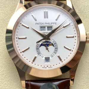 PP+ Factory Patek Philippe Annual Calendar 5396R-011 Rose gold Silver Dial