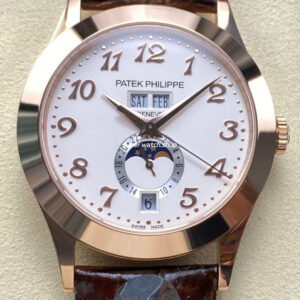 PP+ Factory Patek Philippe Annual Calendar 5396R-012 Rose Gold Arabic Numerals Silver Dial
