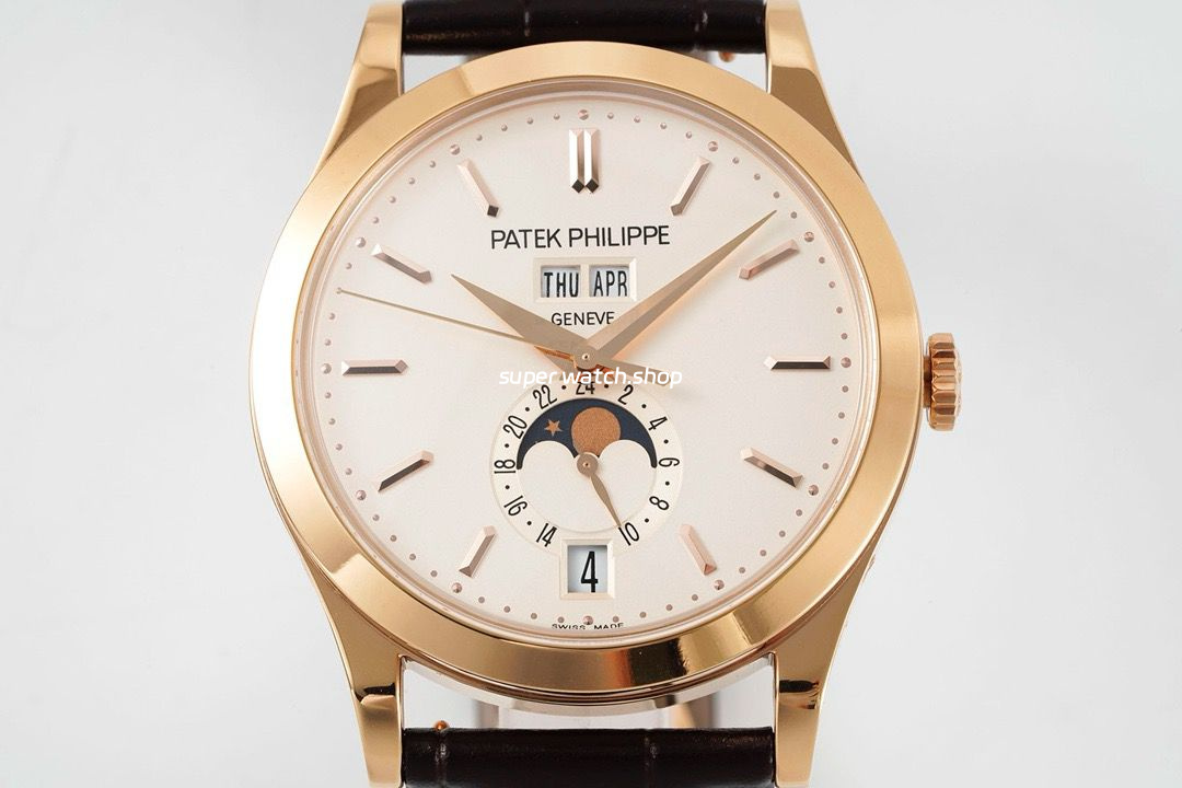 PPF Factory Patek Philippe Annual Calendar 5396R-011 38mm Rose Gold Leather Strap Silver Dial - Image 2