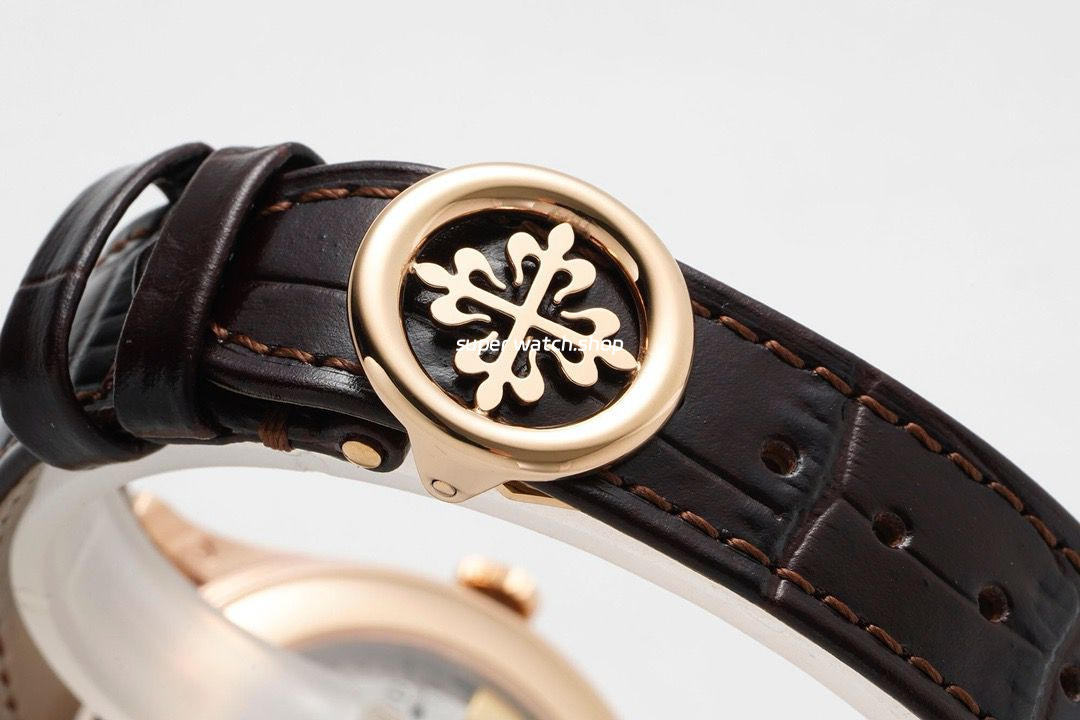 PPF Factory Patek Philippe Annual Calendar 5396R-011 38mm Rose Gold Leather Strap Silver Dial - Image 9