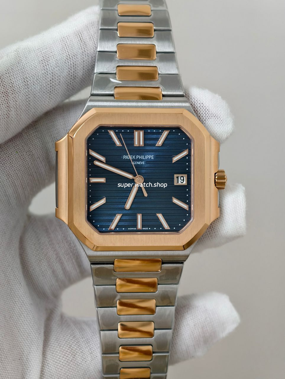 PPF Factory Patek Philippe Cubitus 5821/1AR-001 45mm Half Rose Gold Blue Dial